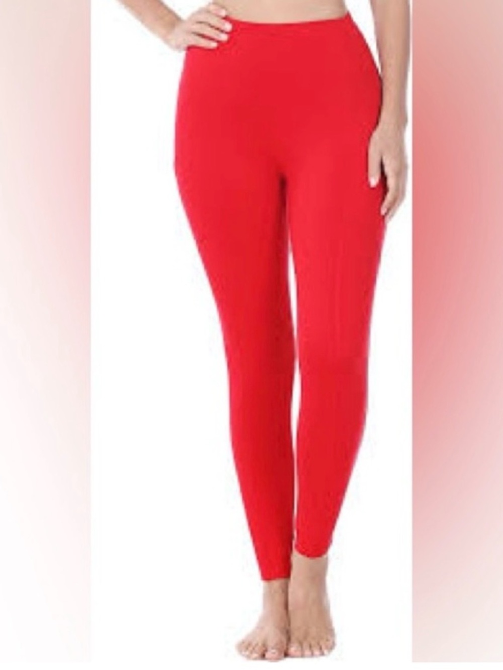 High-Rise Red Everyday Leggings